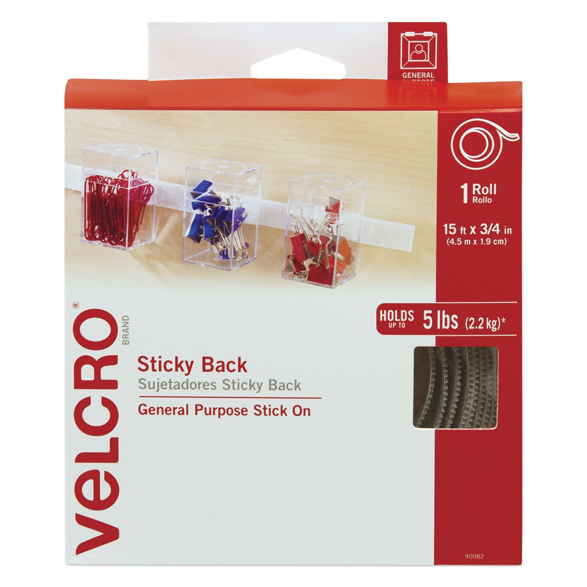 Velcro Sticky Back Fasteners 3/4" x 15 ft, White, Roll Michaels