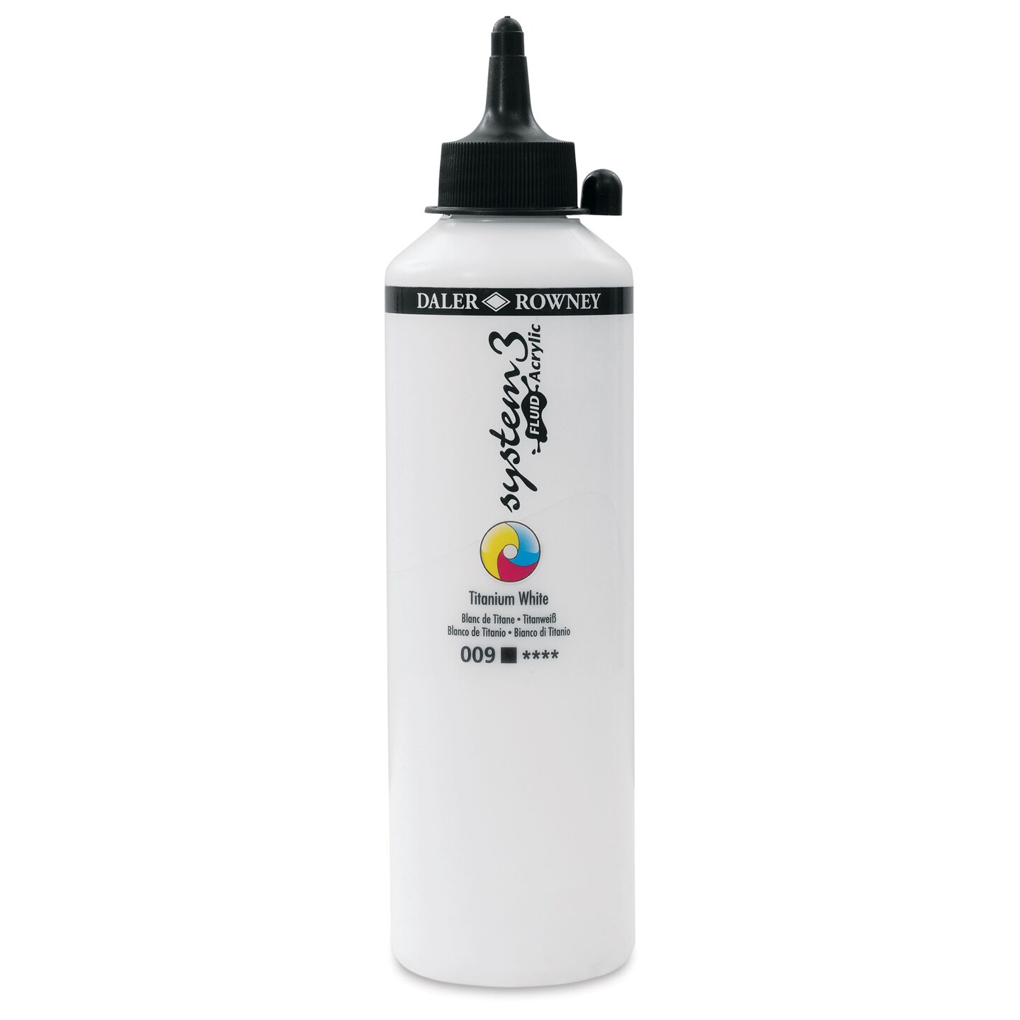 Daler-Rowney System3 Fluid Acrylic - Titanium White, 500 ml