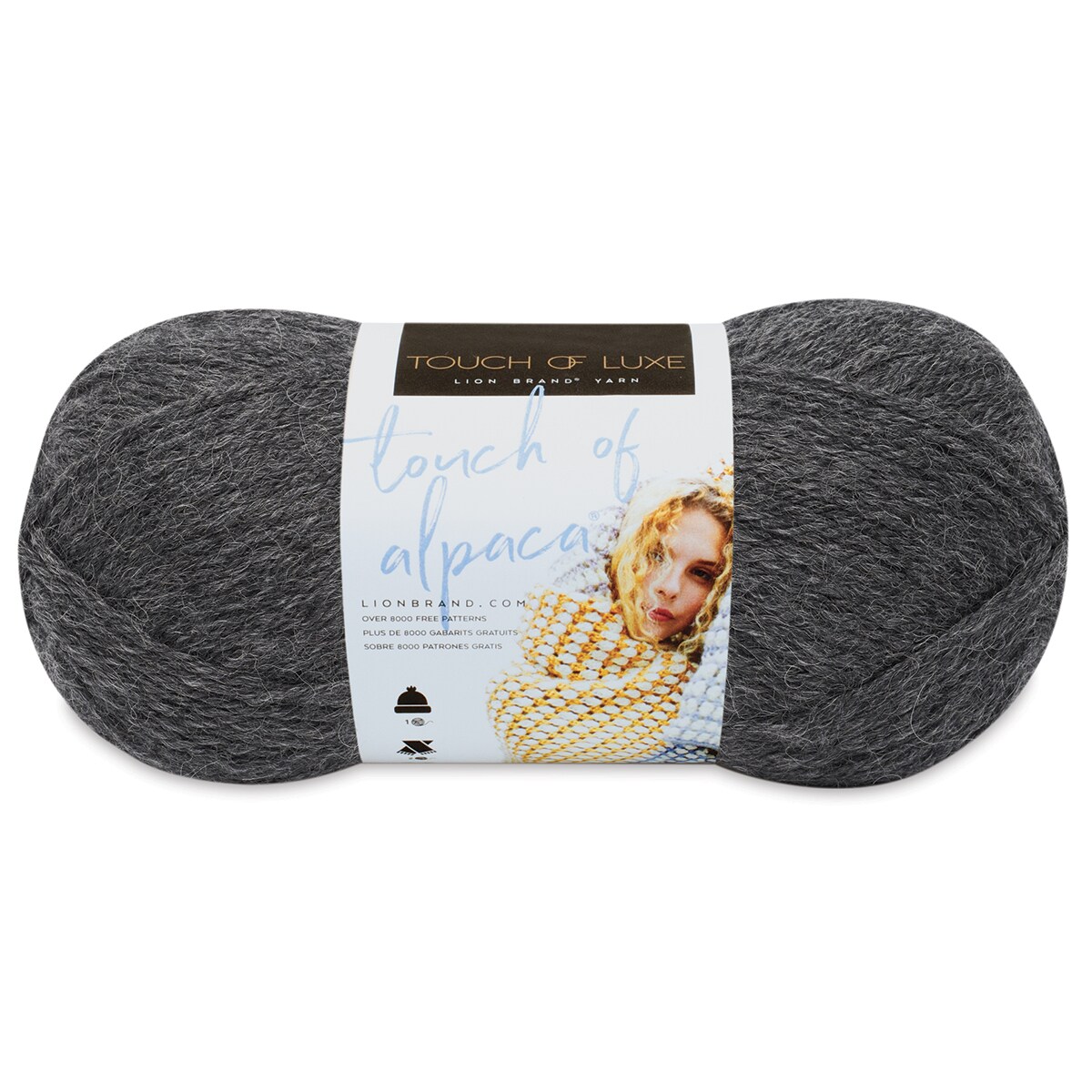 Lion Brand Touch of Alpaca Yarn - Charcoal