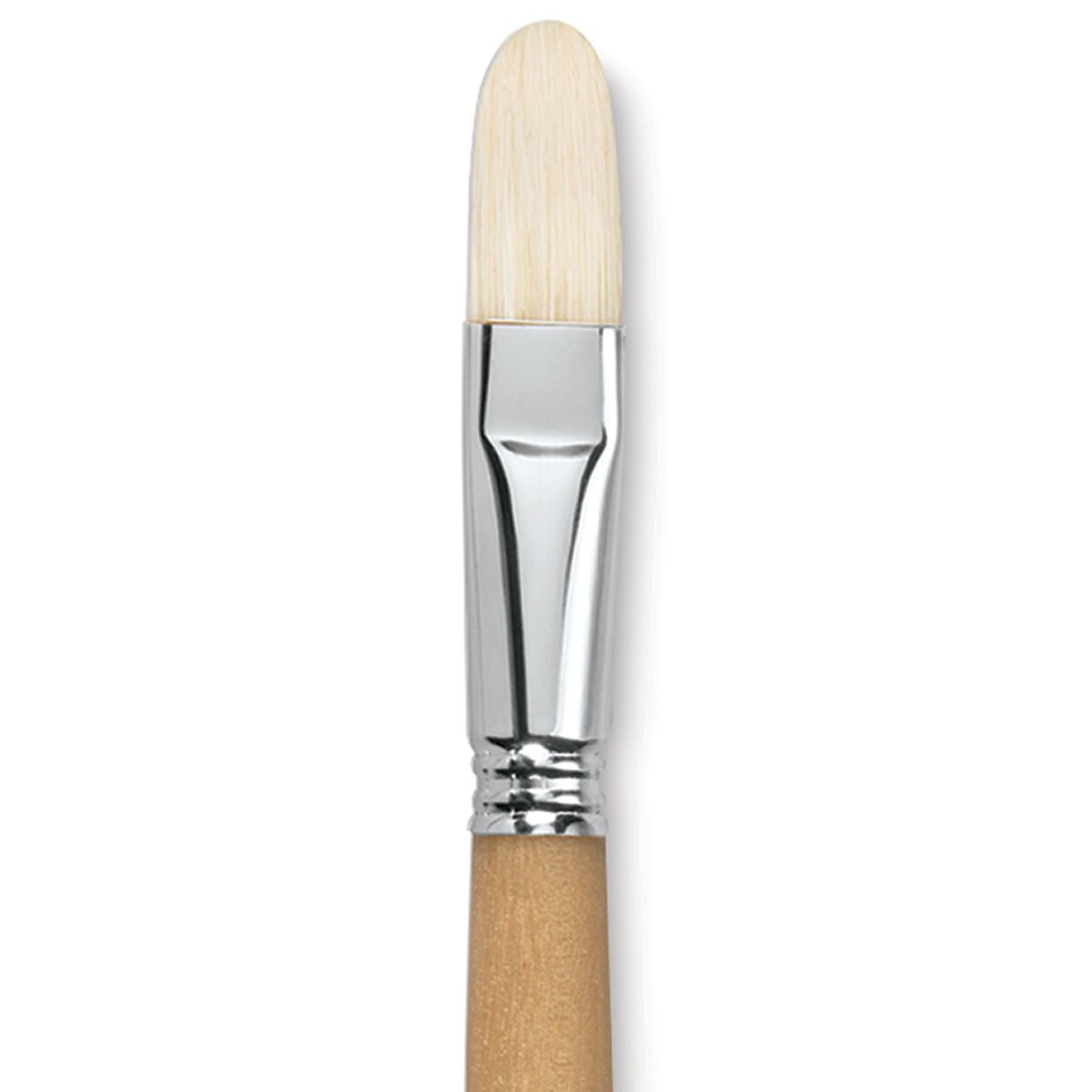 Escoda Clasico Chungking White Bristle Brush - Filbert, Long Handle, Size 18