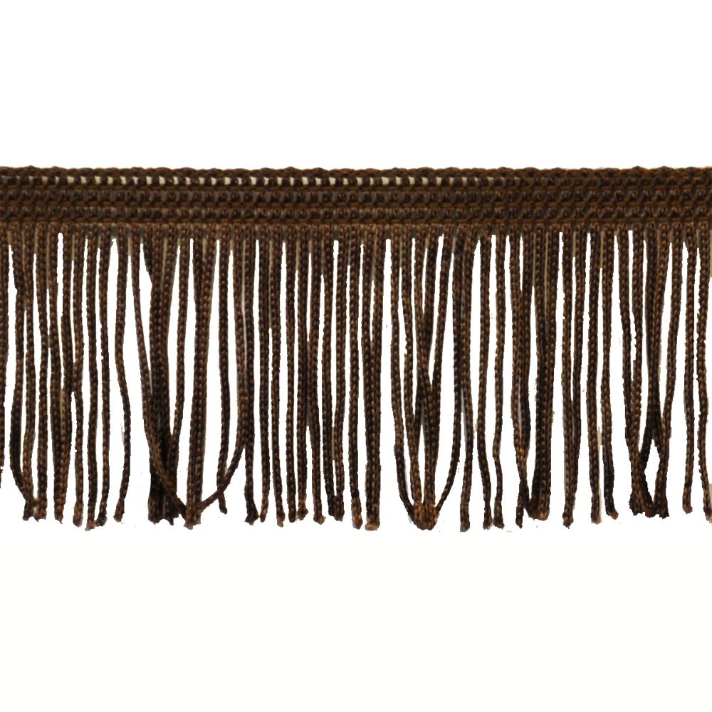 Belagio Chainette Fringe, 2&#x22; Wide, 10- Yard Bolt, Brown