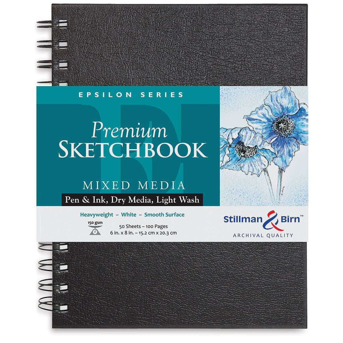 Stillman & Birn Epsilon Series Sketchbook - 8" x 6", Portrait, Wirebound, 50 Sheets