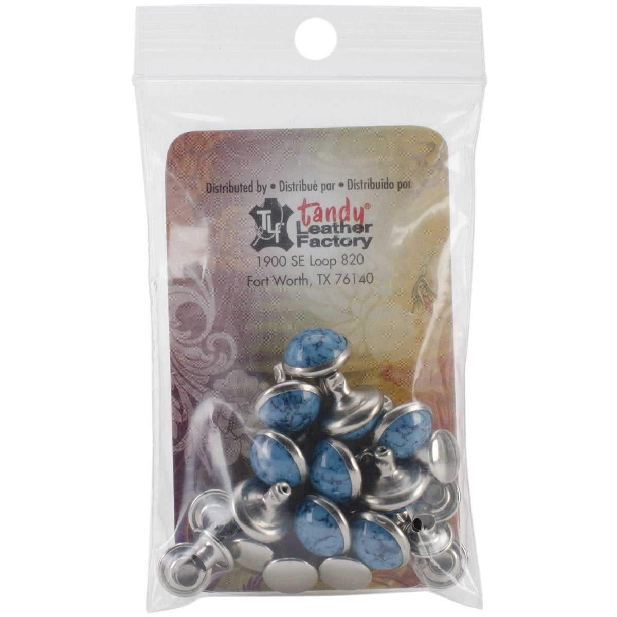 Tandy Leather Turquoise Synthetic Rivet 10 mm 10/pk 1357-04