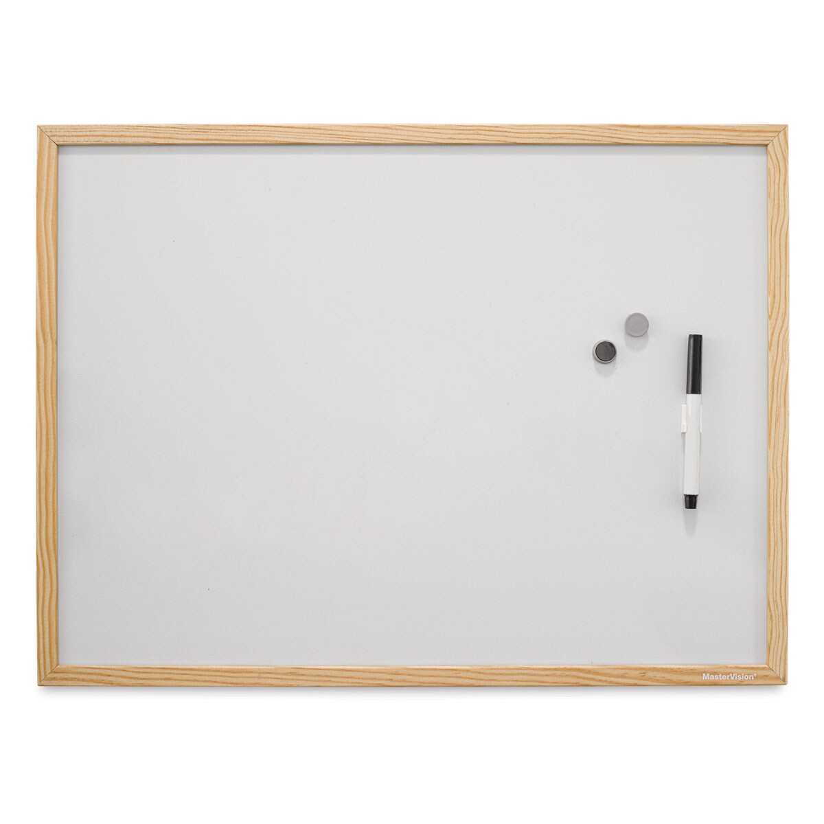 MasterVision Wood Frame Magnetic Dry Erase Board - 18