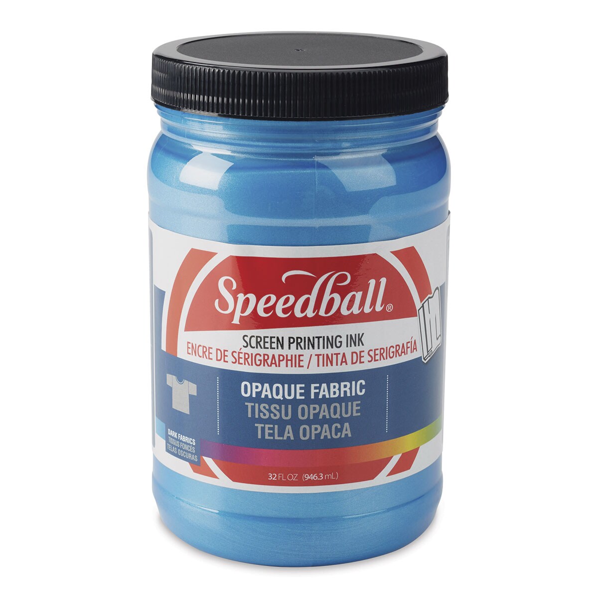 Speedball Fabric Screen Printing Ink - Blue Topaz (Opaque), 32 oz, Jar