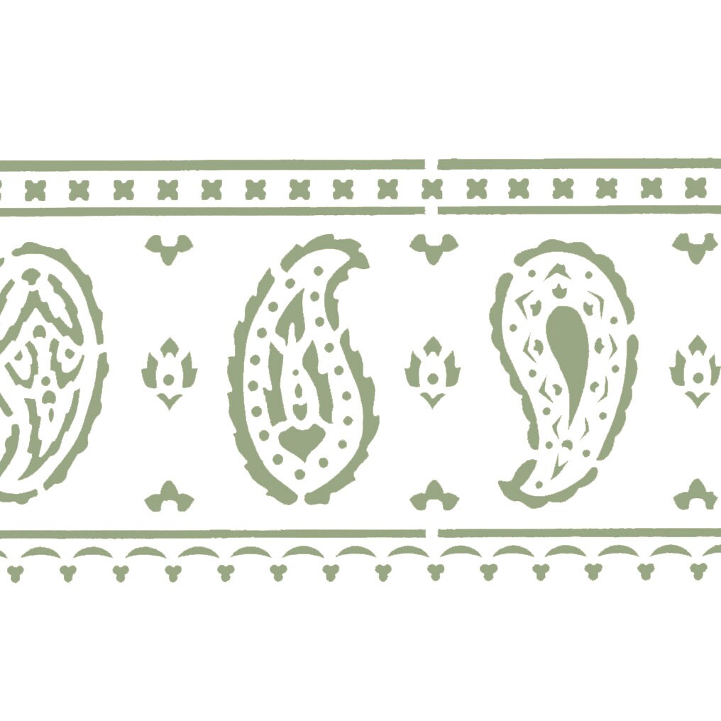 Large Paisley Wall Stencil | 3243 by Designer Stencils | Pattern Stencils | Reusable Stencils for Painting | Safe & Reusable Template for Wall Decor | Try This Stencil Instead of a Wallpaper | Easy to Use & Clean Art Stencil Pattern