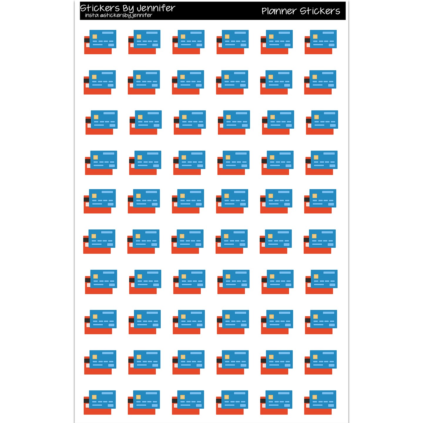 Credit Card Planner Stickers Scrapbooking Kids DIY Arts Crafting