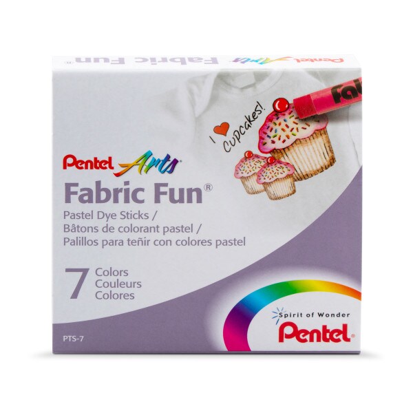 Pentel Arts Fabric Fun Pastel Dye Sticks - 7 Color Set