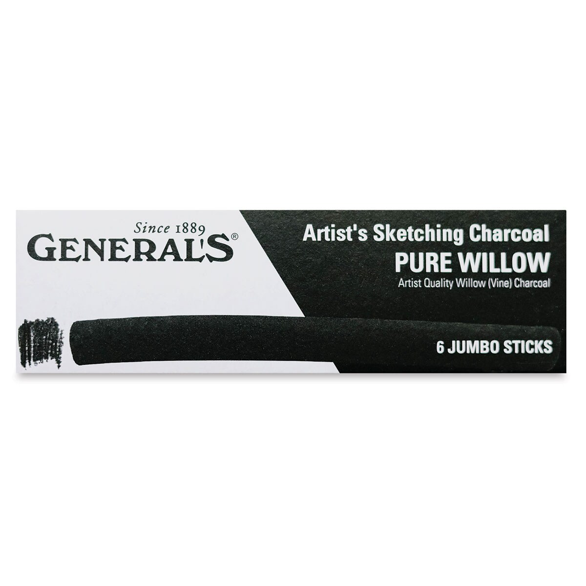 General&#x27;s Jumbo Willow Charcoal - Pkg of 6