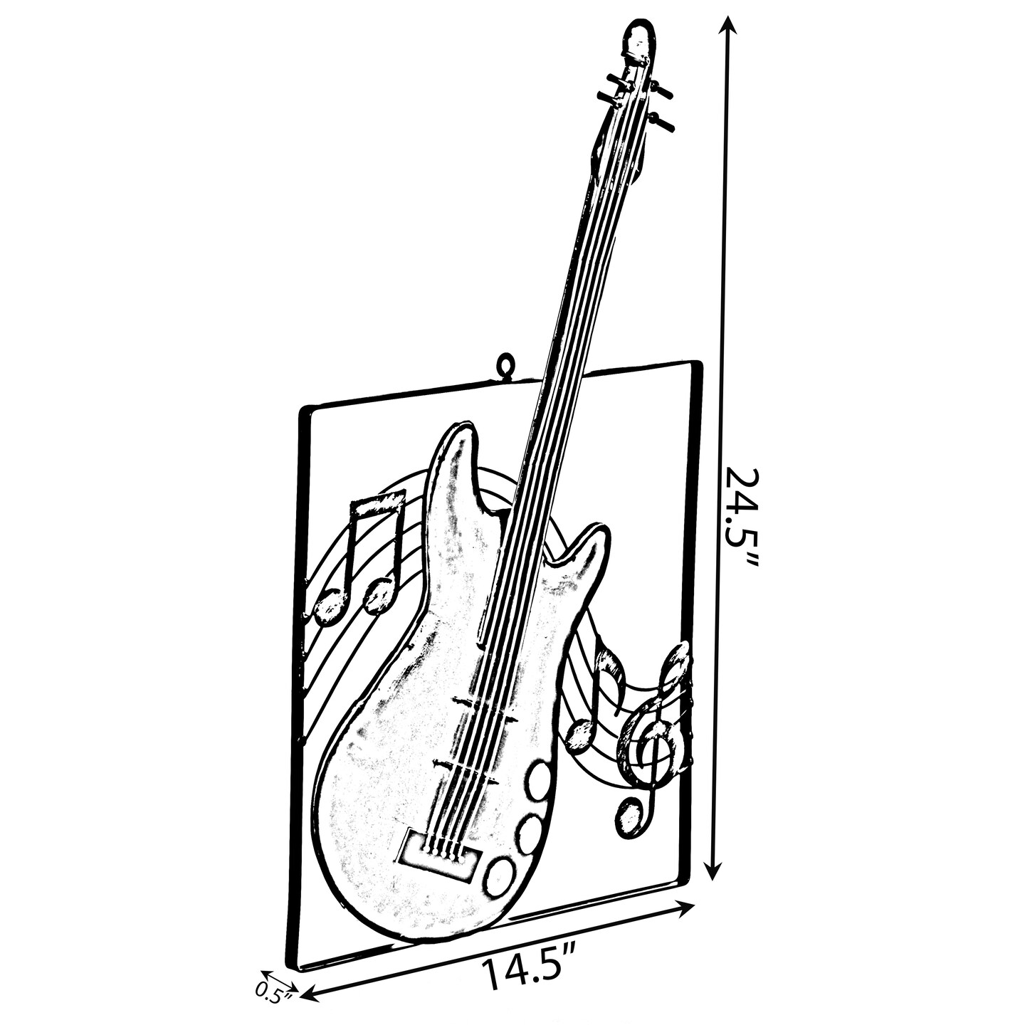 Hanging Metal Musical Note Wall Art Decor Sculpture for Home Bar Instrument