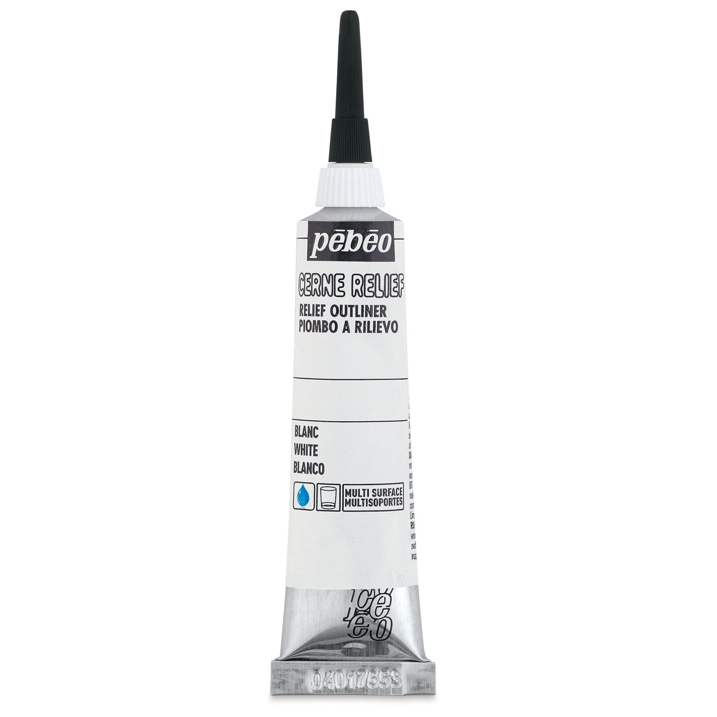 Pebeo Vitrail Paint Outliner - White Outliner, 20 ml tube
