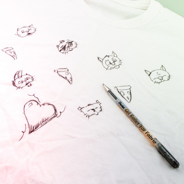 Pentel Arts Gel Roller For Fabric, (1.0mm) Bold Lines, Permanent, Black Ink