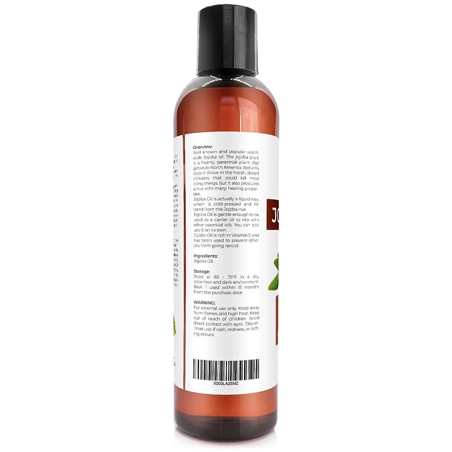 Jojoba Oil - 8 oz (With Pump) | 100% Pure and Natural | Golden, Unrefined, Cold Pressed, Hexane Free | Moisturizing Face, Hair, Body, Skin Care, Stretch Marks, Cuticles