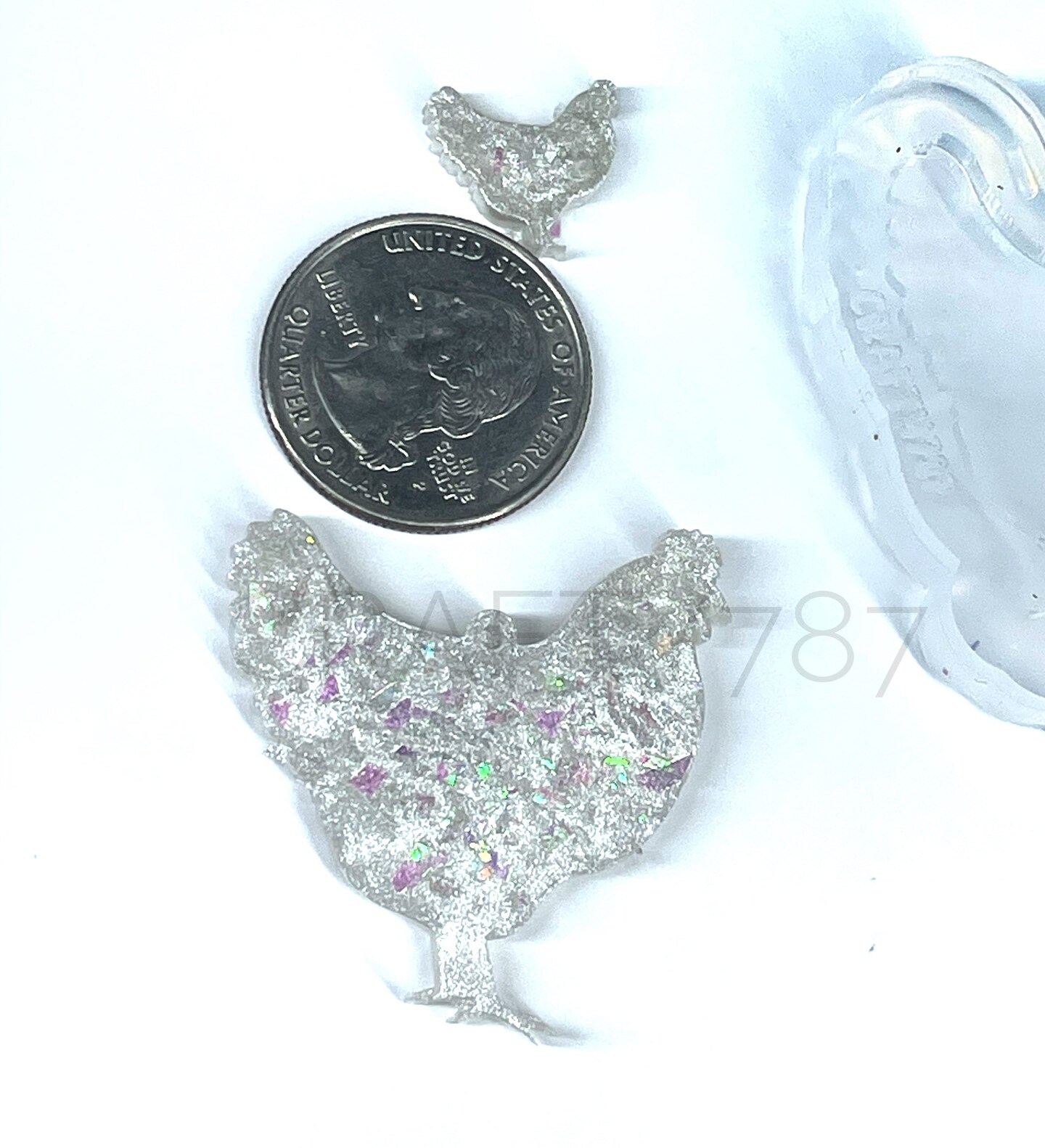 Chicken Gallina Dangle Earrings Silicone Mold (C8)