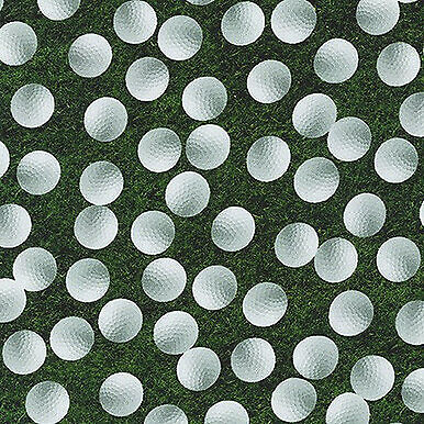 Tossed Golf Balls on Grass from Sports Life for Robert Kaufman by the yard