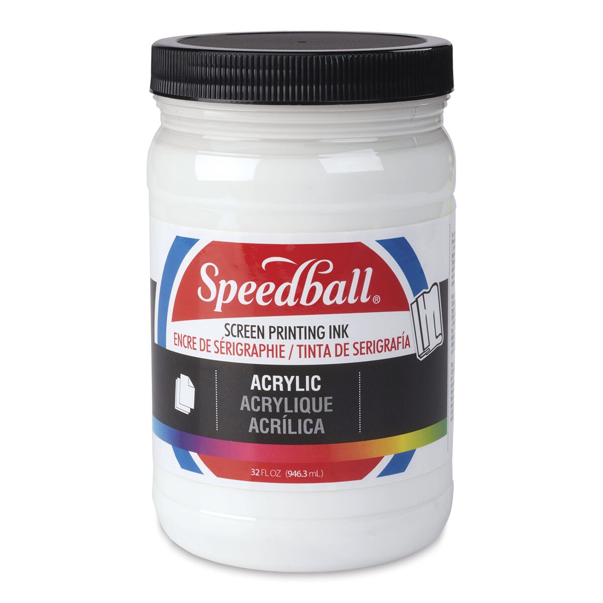 Speedball Permanent Acrylic Screen Printing Ink - White, Quart