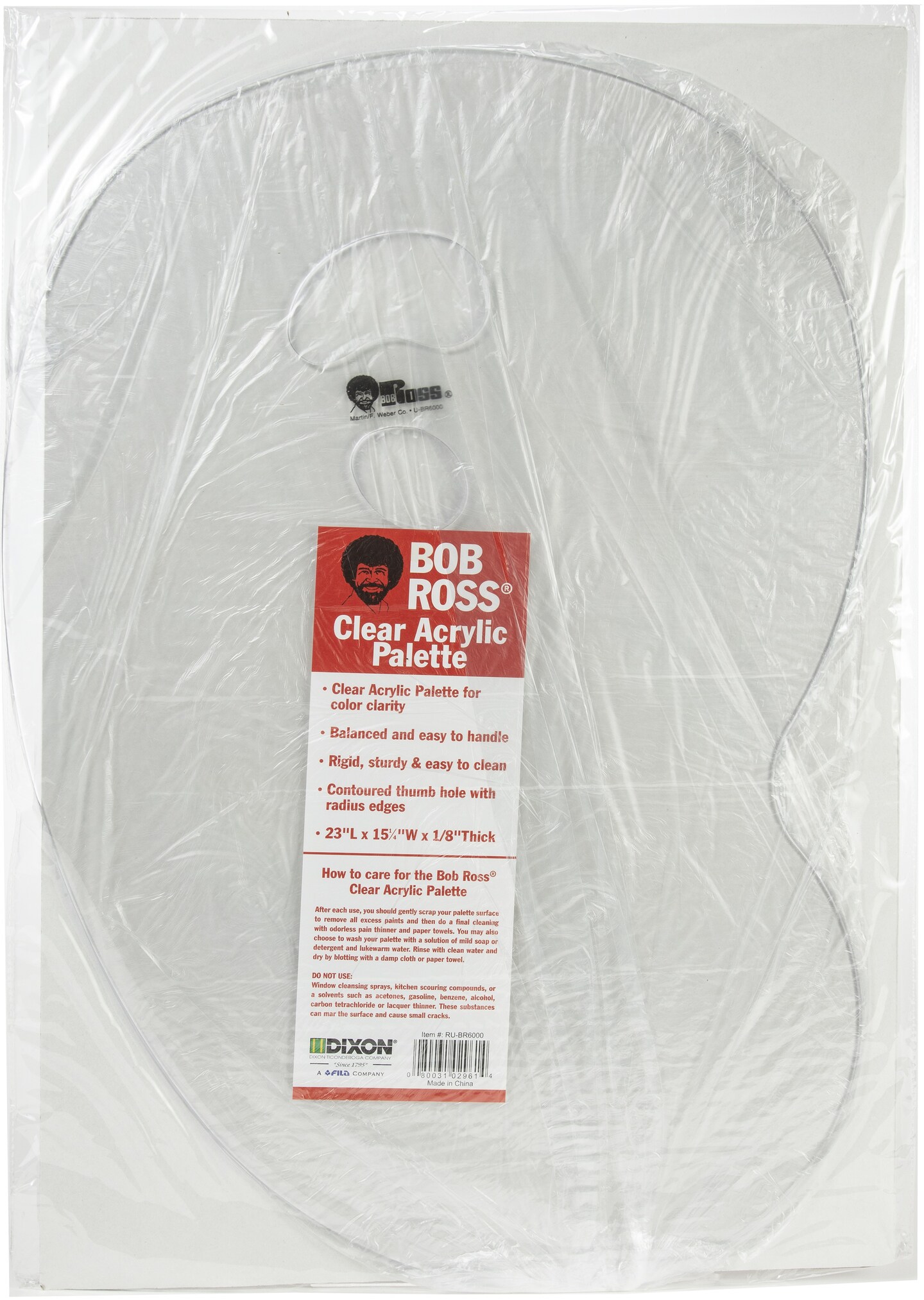 Bob Ross Plastic Palette-Clear