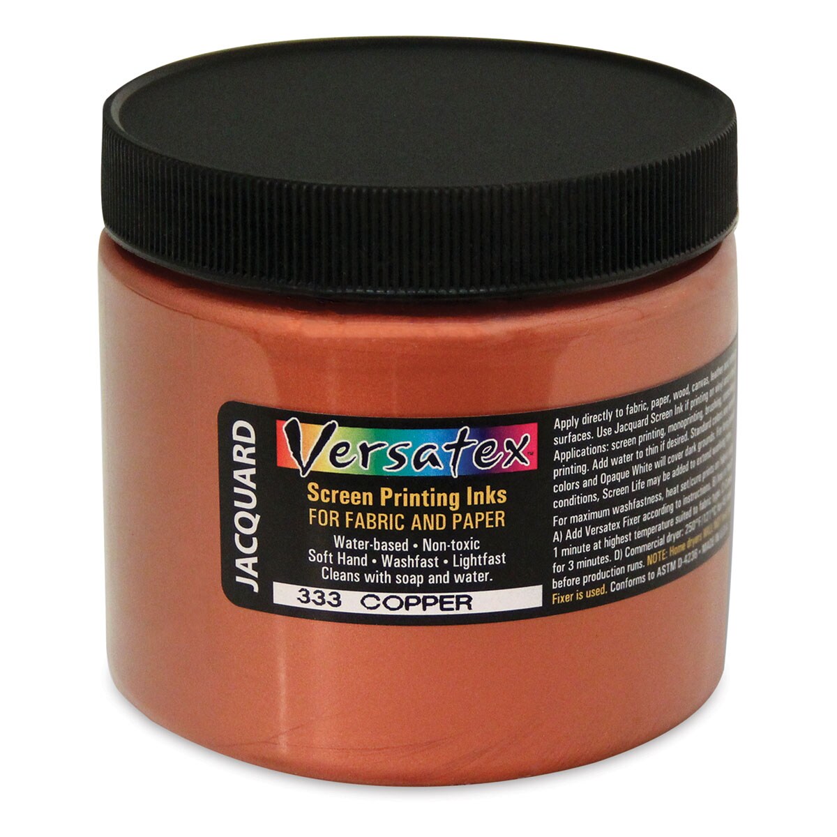 Jacquard Versatex Screen Printing Ink Pearlized Copper 16 Oz Jar