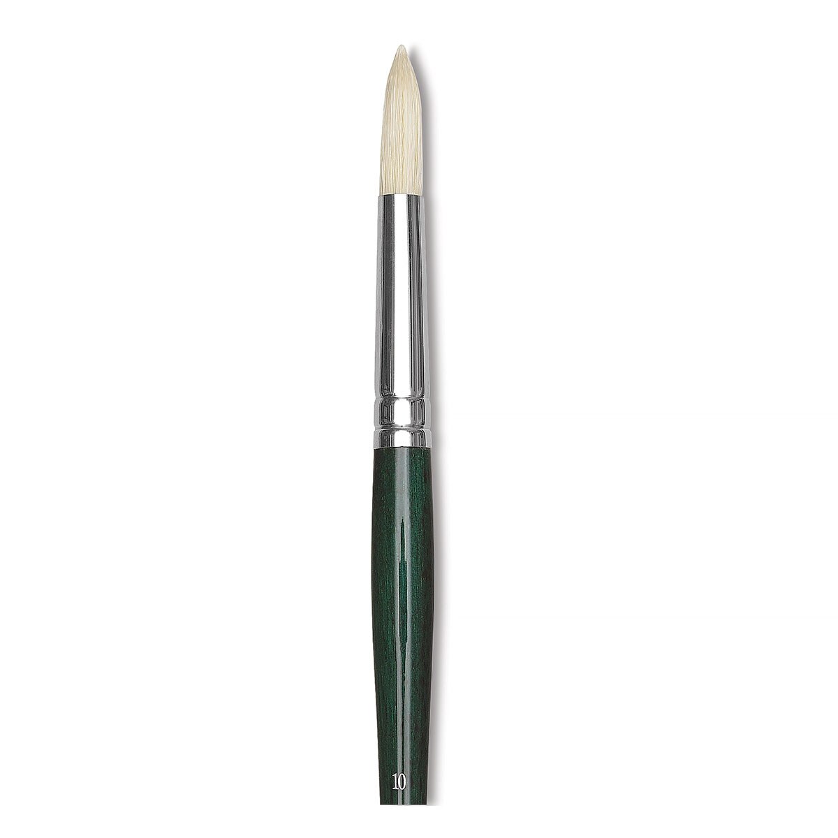 Winsor & Newton Winton Hog Bristle Brush - Round, Long Handle, Size 10 ...