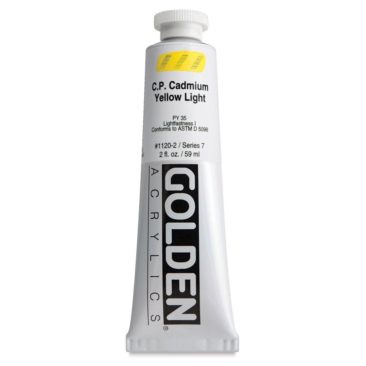 Golden Heavy Body Artist Acrylics - Cadmium Yellow Light, 2 oz Tube