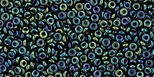 Toho Demi Round 11/0 Seed Bead, Higher-Metallic June Bug, #506, 8 grams