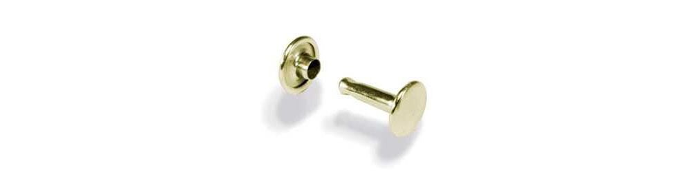 Tandy Leather Double Cap Rivets Small Solid Brass 100/pk 1379-11