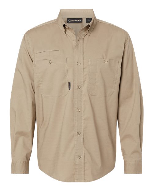 DRI DUCK® Men’s Craftsman Woven Shirt Durable Ripstop Fabric with Functional Utility Design