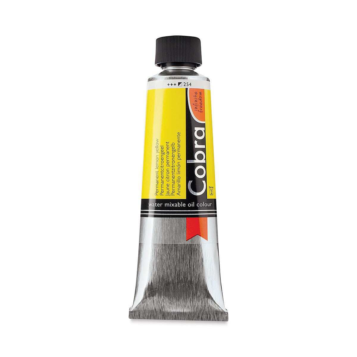 Cobra Artist Water Mixable Oil Paint - Permanent Lemon Yellow, 150 ml tube