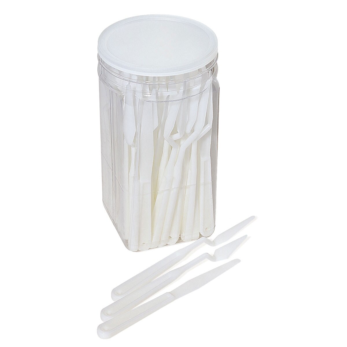 Richeson Plastic Painting Knive Canister - Assorted, Canister of 60