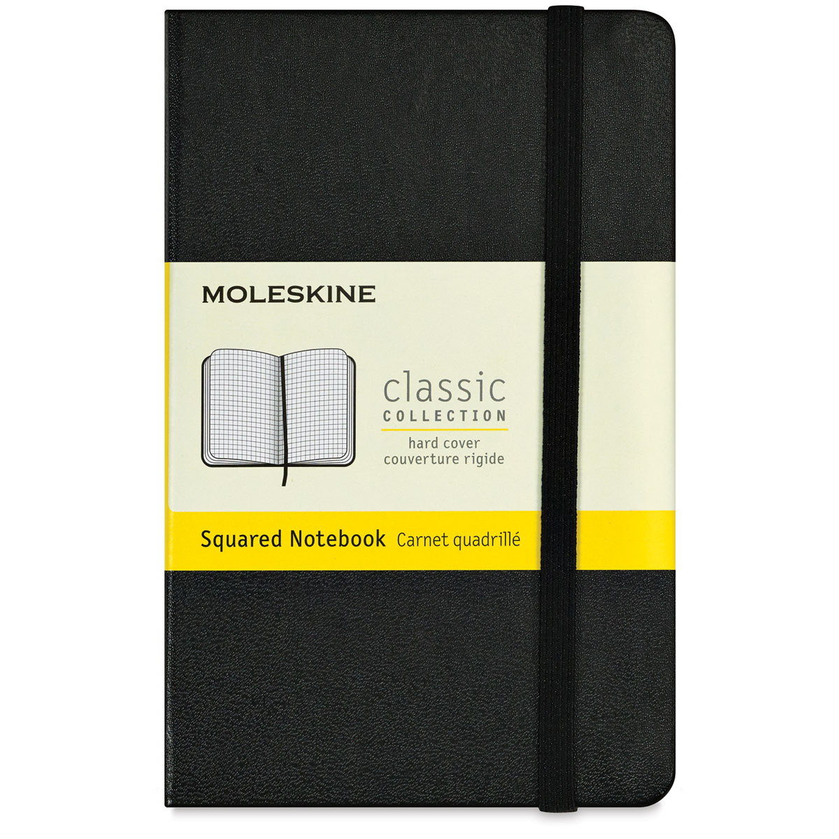 Moleskine Classic Hardcover Notebook - Black, Gridded, 5-1/2&#x22; x 3-1/2&#x22;
