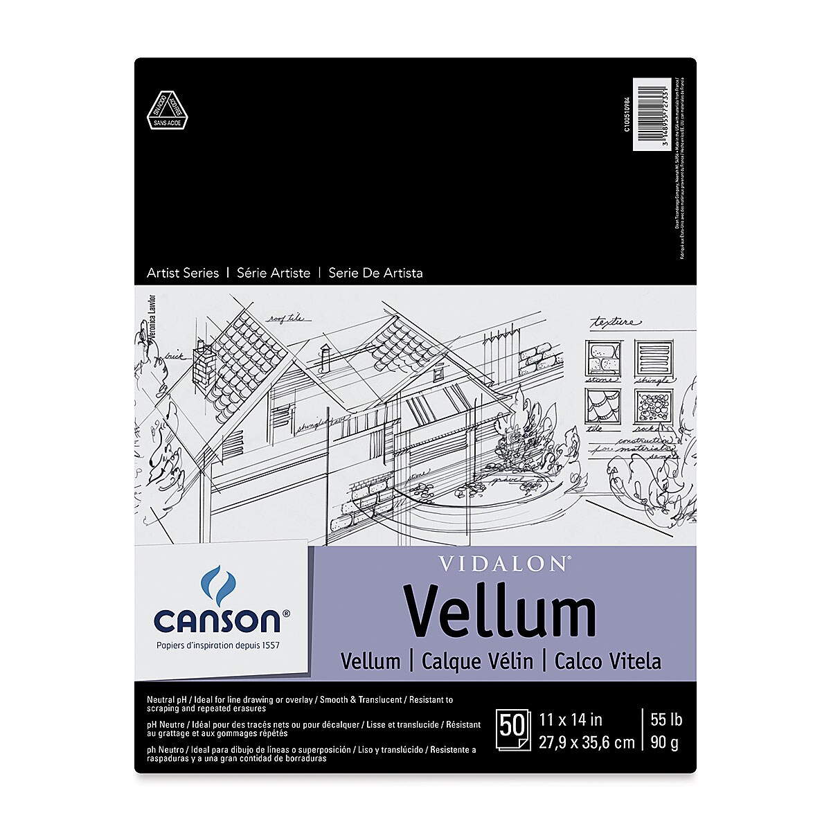 Canson Vidalon Vellum - 11&#x22; x 14&#x22;, 50 Sheets