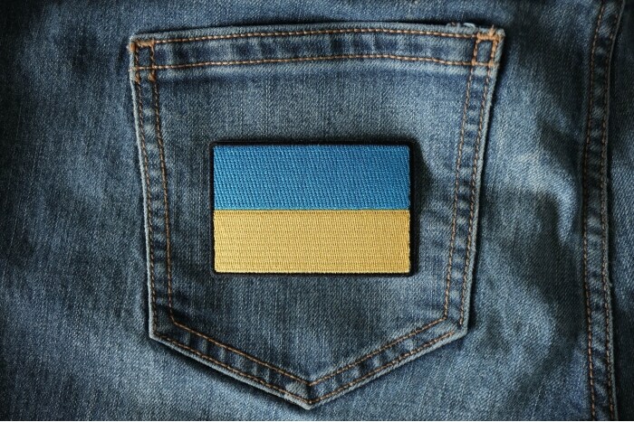 Patch, Embroidered Patch (Iron-On or Sew-On), Ukraine Ukrainian Flag Patch, 3&#x22; x 2&#x22;