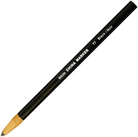 DIXON Industrial Phano Peel-Off China Marker Pencils, Black