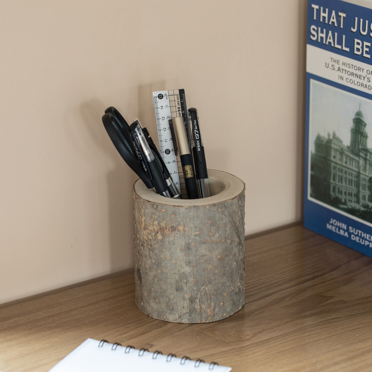 Set of 3 Rustic Wooden Round Handcrafted Holder Organizer for Flatware Utensil and Supplies