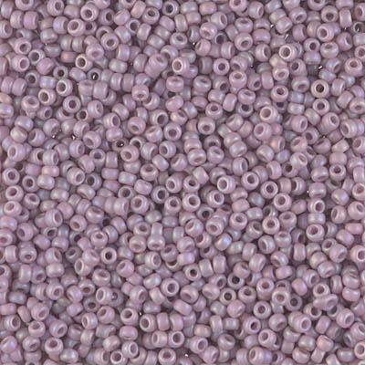 Miyuki 11 Round Seed Bead, 11-410FR, Matte Opaque Mauve AB