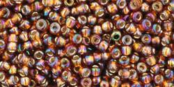 Toho 11/0 Round Japanese Seed Bead, TR11-2034, Silver Lined AB Topaz, 13 grams
