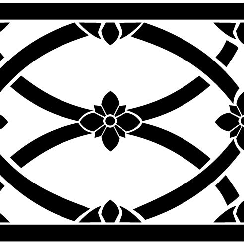 Fancy Wrought Iron Wall Stencil | 2888 by Designer Stencils | Pattern Stencils | Reusable Stencils for Painting |