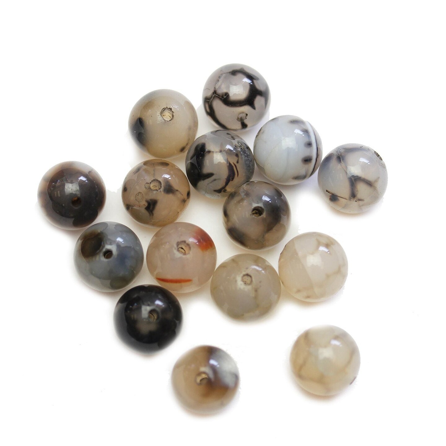 Dyed Crackle Agate Stone Round 10mm Beads