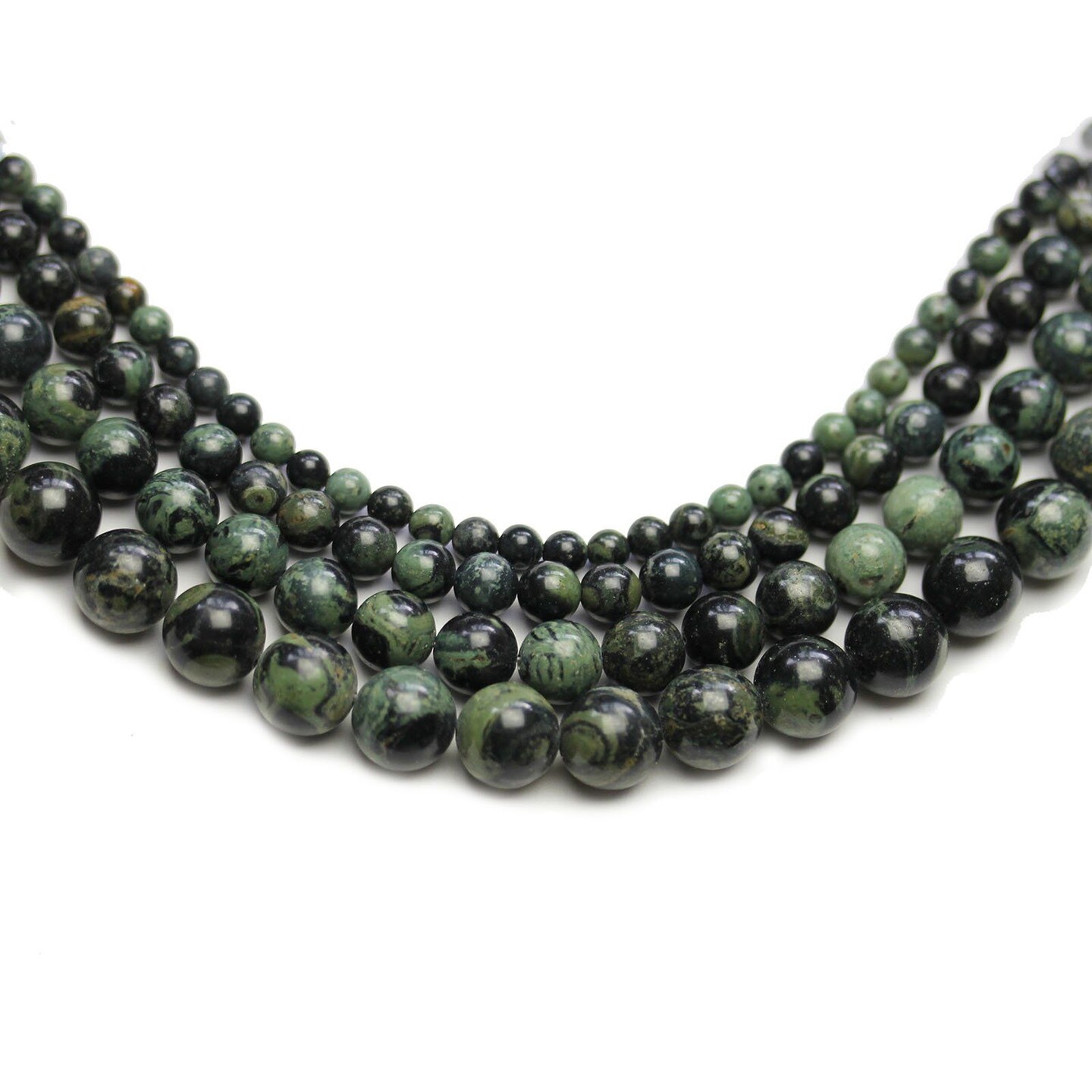 Multi-pack - Polar Jade Stone Round Beads (sizes 4mm, 6mm, 8mm, 10mm)