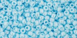 Toho 11/0 Round Japanese Seed Bead, TR11-124, Opaque Luster Pale Blue