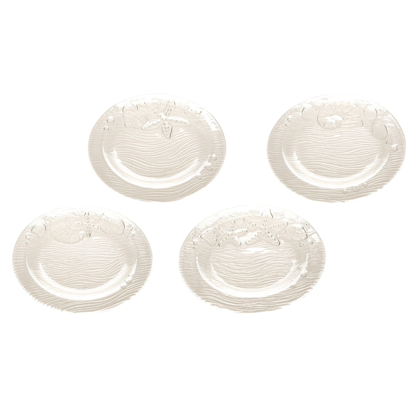 Clear Coastal Dinner Plate, Set of 4 Michaels