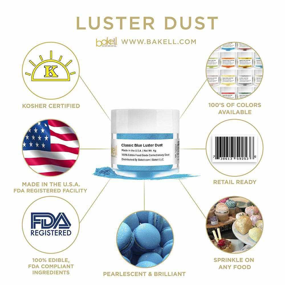Classic Blue Luster Dust 4 Gram Jar