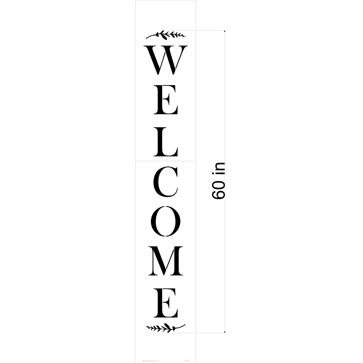 55-Inch Welcome Tall Wall Stencil | 3791L by Designer Stencils | Word & Phrase Stencils | Reusable Art Craft Stencils for Painting on Walls, Canvas, Wood | Reusable Plastic Paint Stencil for Home Makeover | Easy to Use & Clean Art Stencil