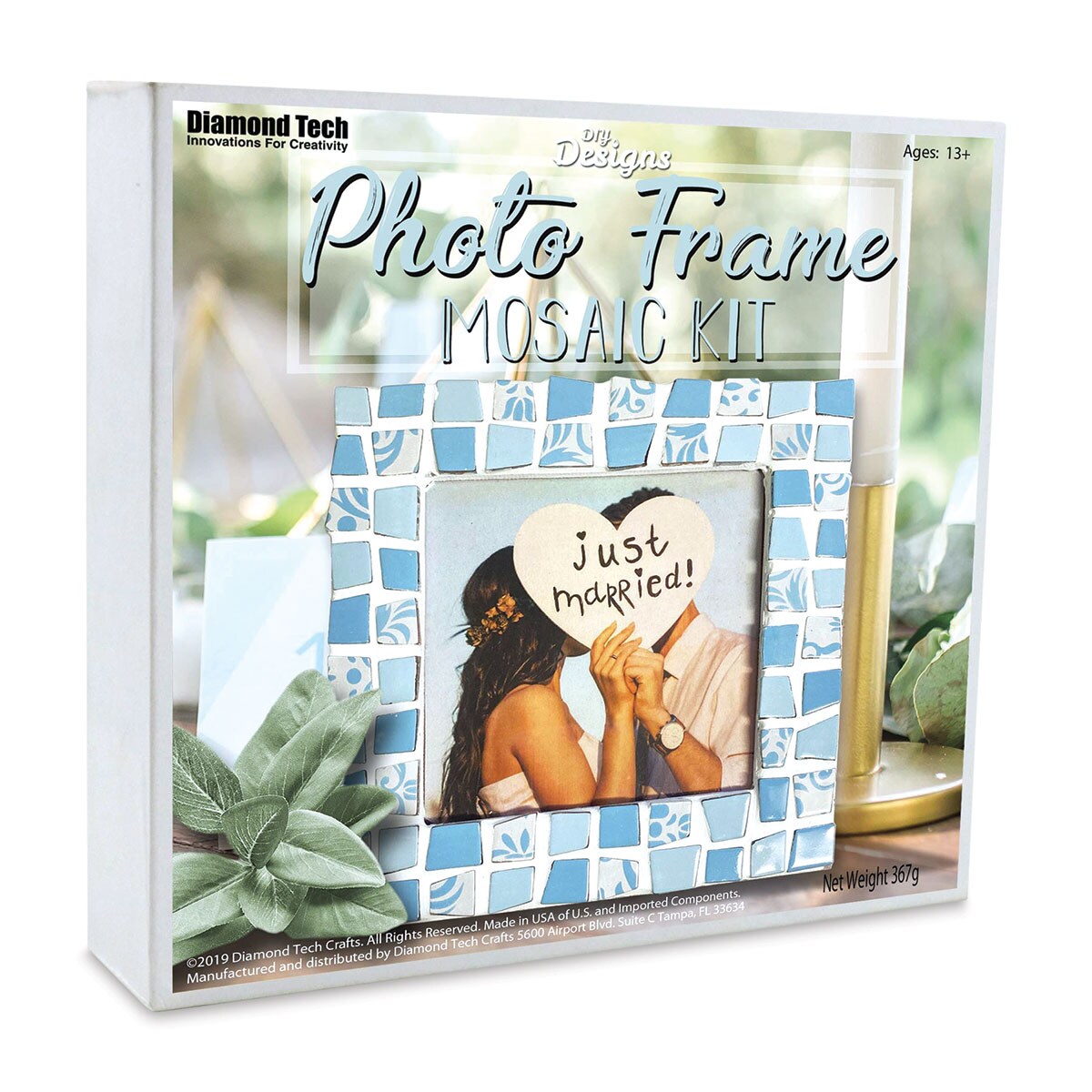 DIY Designs Photo Frame Mosaic Kit - Blue, 6&#x22; x 6&#x22;
