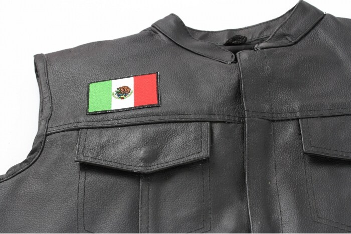 Patch, Embroidered Patch (Iron-On or Sew-On), Mexico Mexican Flag Patch, 3&#x22; x 2&#x22;