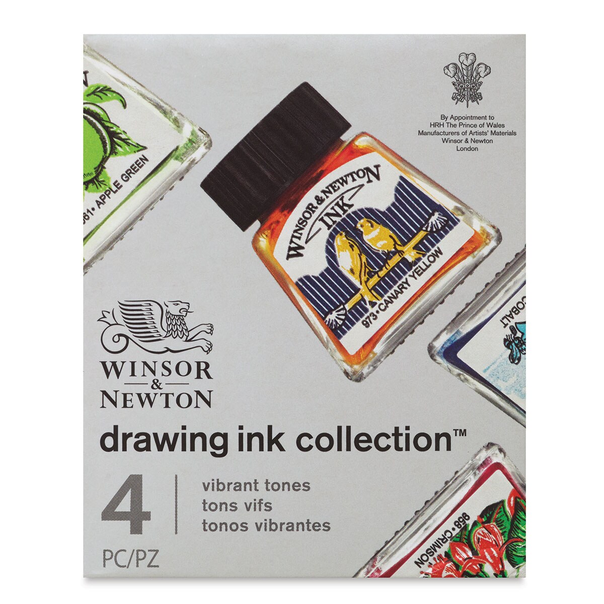 Winsor &#x26; Newton Drawing Ink - Vibrant Tones, Set of 4