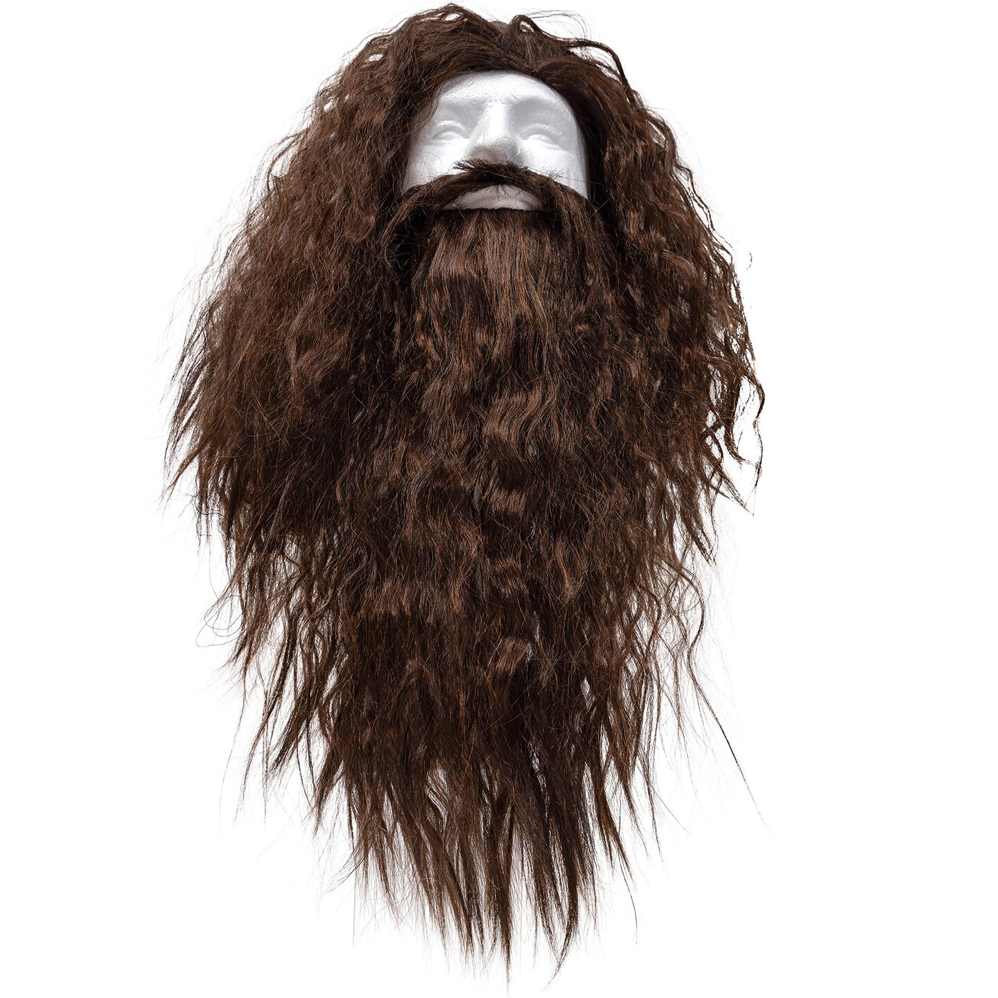Brown Wig and Beard - Brown Wavy Biblical Costume Accessories Hair Wig and Beard Set for Adults and Kids