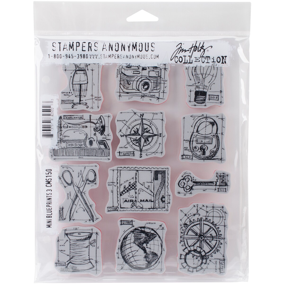 Tim Holtz Cling Stamps 7&#x22;X8.5&#x22;