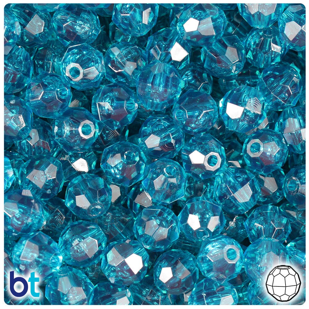 beadtin-teal-transparent-10mm-faceted-round-plastic-craft-beads-225pcs