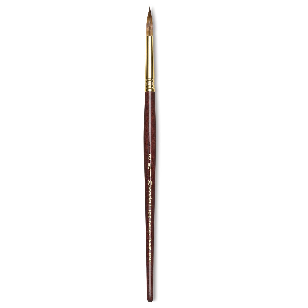 Escoda Reserva Kolinsky-Tajmyr Sable Brush - Pointed Round, Short Handle, Size 8